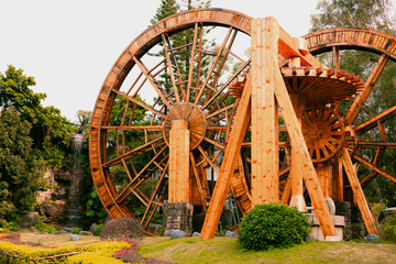 large wooden mill . beautiful nature
