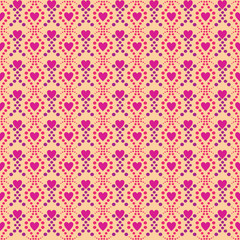 Seamless Pattern Love Pink Background