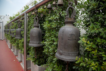 Fototapeta premium Golden Mountain temple entrance scenery.