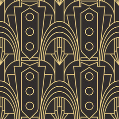 Abstract art deco seamless modern tiles pattern