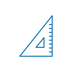 Geometric triangular ruler line icon