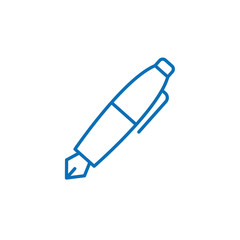 Fountain pen thin line icon