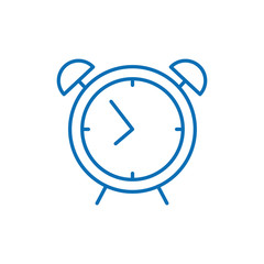 Alarm clock line icon, outline vector sign