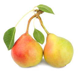 Pears isolated on white background.