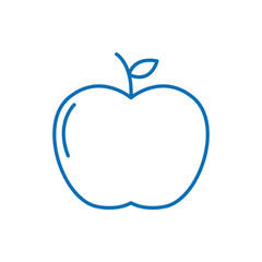 Apple line icon, outline vector sign 