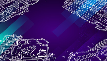 Physical systems, cloud computing, cognitive computing industry 4.0 infographic. Cyber Technology Systems concept. Infographic of industry 4.0.