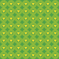 Ornament Love Pattern Green