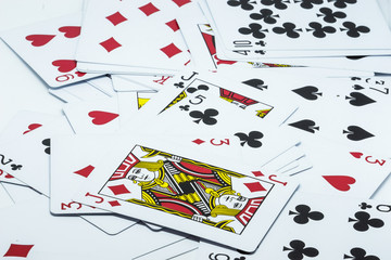 1 set of cards on white background 