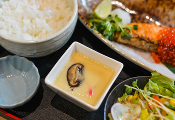 Grilled fish in Japanese meal