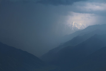 Thunderstorm in Altai Mountains