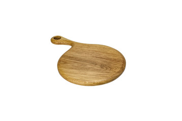 One wooden cutting Board on white background. Iisolate on white