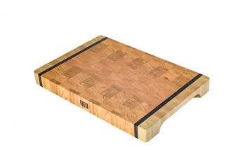 One wooden cutting Board on white background. Iisolate on white