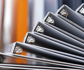 Stack of three-ring binders 