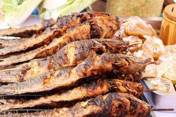 Grilled fish is delicious at street food