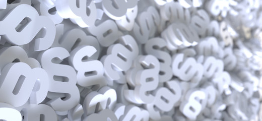 Symbol of Law and Justice - Paragraph / section sign - 3D Rendering