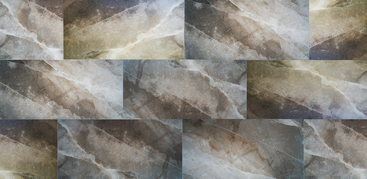 The texture of natural stone (granite, marble) on the floor of a large stoneware tile