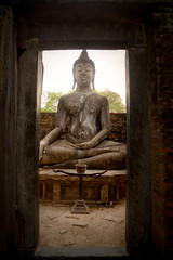 Historic Town of Sukhothai, Sukhothai Historical Park, Wat Si Chum, Thailand.