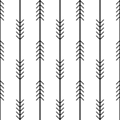 seamless background of black upward and downward arrow pattern on white