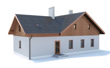 3d Contemporary modern house