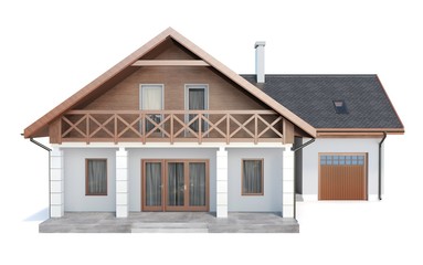 3d Contemporary modern house