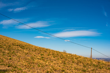 Panorama of Vineyards. Leibnitz area south Styria travel spot