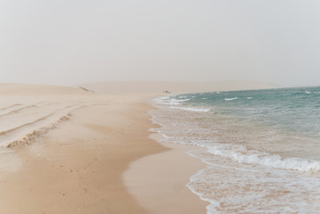 desert with sand in qatar