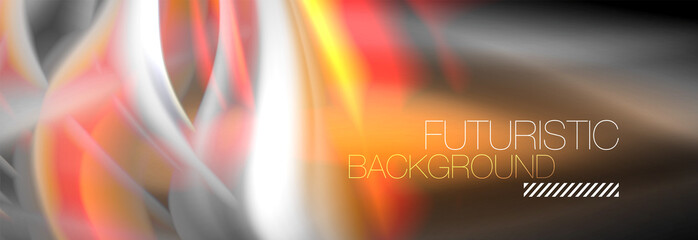 Fluid colors mixing glowing neon wave background, holographic texture