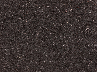 Black sesame seeds texture, abstract culinary background