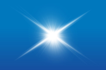 Naklejka premium Glow isolated white light effect