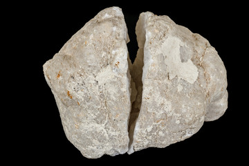 Macro mineral stone Quartz geode black background