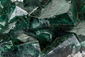 Macro mineral stone Fluorite white background