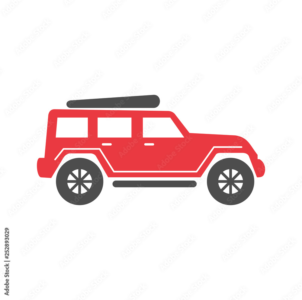 Poster Car icon on background for graphic and web design. Simple vector sign. Internet concept symbol for website button or mobile app.