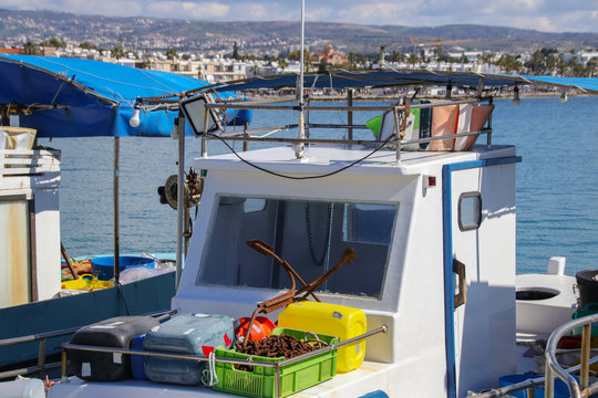 A fisher boat in the harbour of Paphos - Cyprus