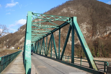 Old iron green bridge