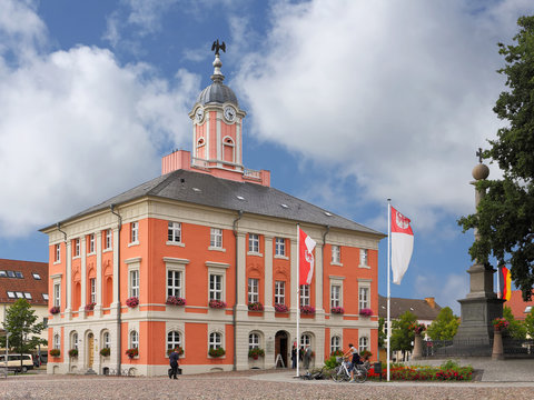 The Baroque town hall of Templin in the Uckermark in Germany