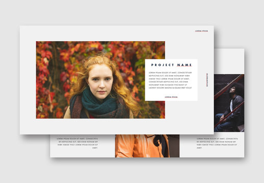Portfolio Layout with Pink Accents