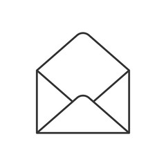 Empty envelope outline icon