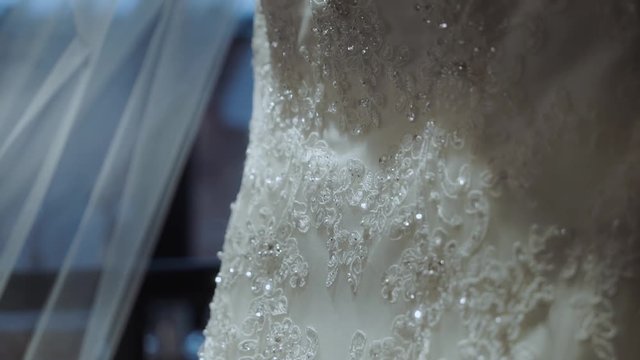 white wedding dress fabric texture