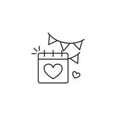 Calendar with heart icon