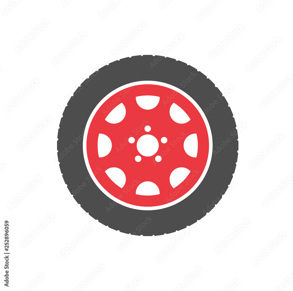 Poster car wheel icon on background for graphic and web design. simple vector sign. internet concept symbol