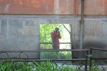 window with photographer