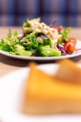 Mixed salad on the table