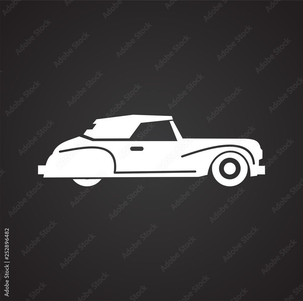 Poster car icon on background for graphic and web design. simple vector sign. internet concept symbol for w