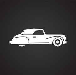 Car icon on background for graphic and web design. Simple vector sign. Internet concept symbol for website button or mobile app.