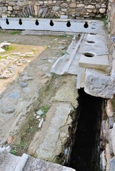 Latrina (public toilet) in an Ancient Hellenic, Roman and Byzantine city of Tralleis (Tralles) near...