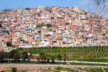 Obraz premium View of a slum in central Izmir, Turkey