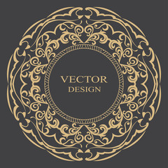 Circular baroque ornament.