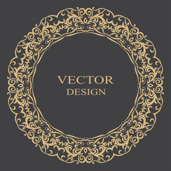 Circular baroque ornament.