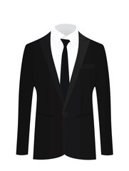 Black suit. vector illustration