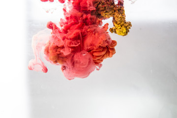 motion Color drop in water,Ink swirling in water,Colorful ink in water abstraction